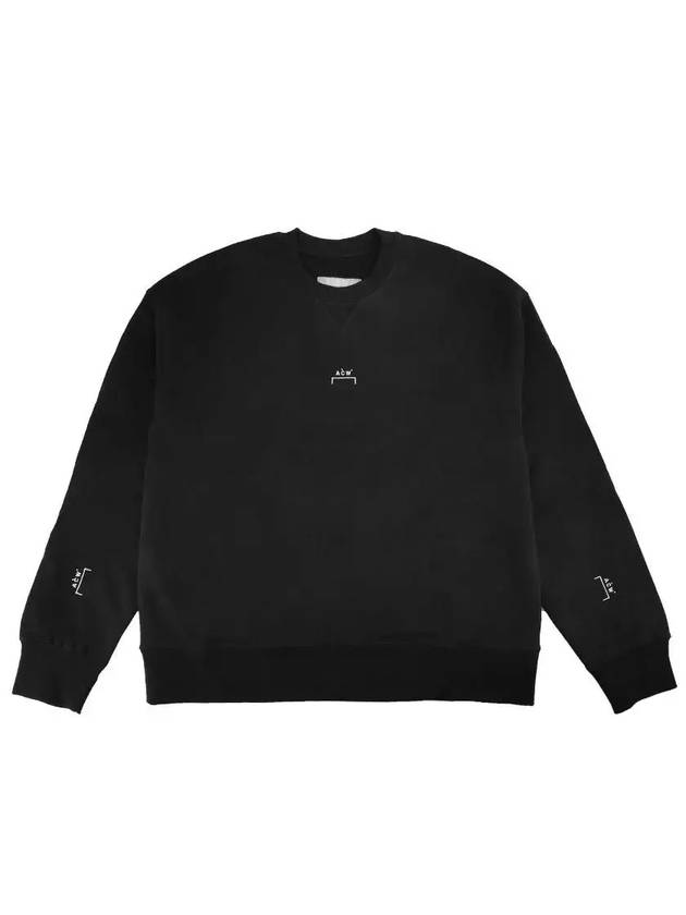 Essentials Small Logo Crew Neck Sweatshirt Black - A-COLD-WALL - BALAAN 1