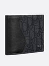 Saddle Oblique Jacquard Half Wallet Black - DIOR - BALAAN 4