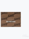 BB Monogram Card Wallet Brown - BALENCIAGA - BALAAN 2