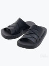 Flintston Intrecciato Matte Rubber Sandals Black - BOTTEGA VENETA - BALAAN 2