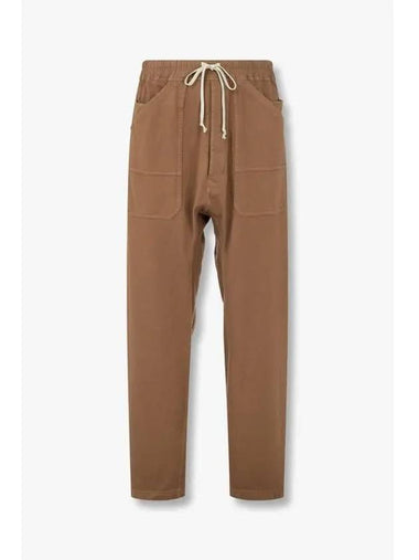 MEN DRKSHDW Drawstring Cotton Cargo Pants Brown - RICK OWENS - BALAAN 1