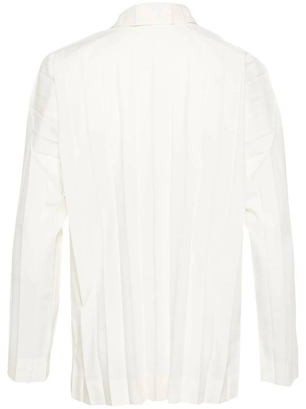 Pleated Long Sleeve Shirt White - ISSEY MIYAKE - BALAAN 3