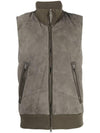 Panel Suede Quilted Padding Vest Dark Olive - TOM FORD - BALAAN 1