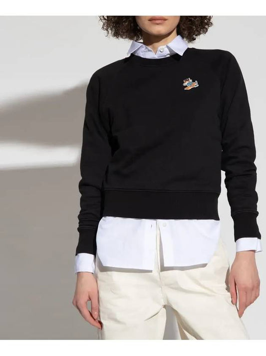 Women's Dressed Fox Patch Adjusted Sweatshirt Black - MAISON KITSUNE - BALAAN 2