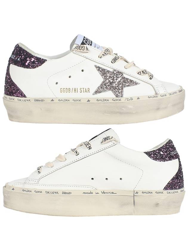 Hi Star Glitter Tab Low Top Sneakers White - GOLDEN GOOSE - BALAAN 2