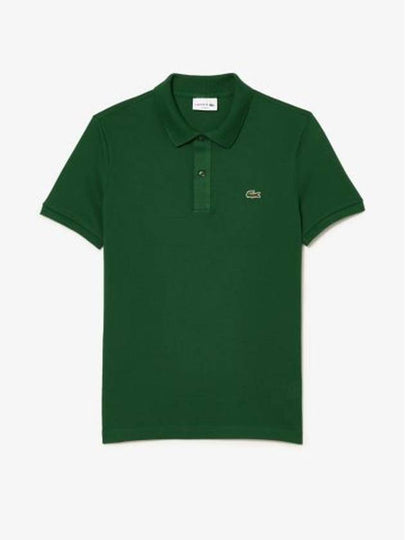 Slim Fit Short Sleeve Polo Shirt Dark Green - LACOSTE - BALAAN 2