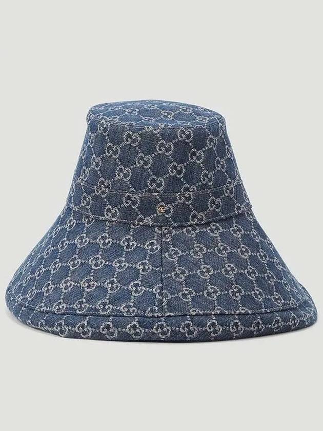 Washed Wide Denim Bucket Hat Blue - GUCCI - BALAAN 2