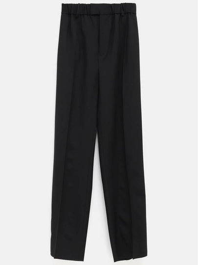 Light Wool Wide Leg Pants Black - BOTTEGA VENETA - BALAAN 2