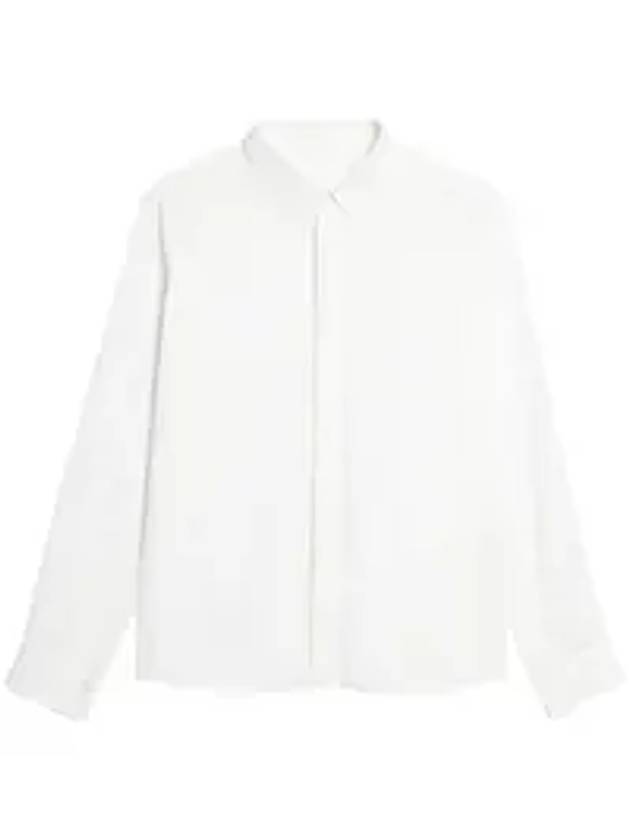 Hidden Button Long Sleeve Shirt White - AMI - BALAAN 1