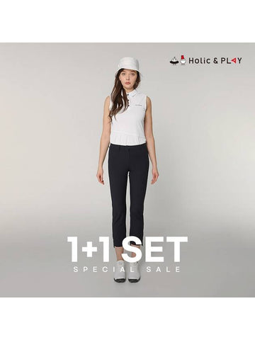 SET Women s Uveil Sleeveless Unbalanced Pants - HOLIC&PLAY - BALAAN 1