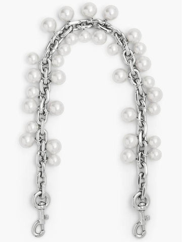 Pearl Chain Shoulder Strap_White/Nickel (2R3SST049S09-122) - MARC JACOBS - BALAAN 1