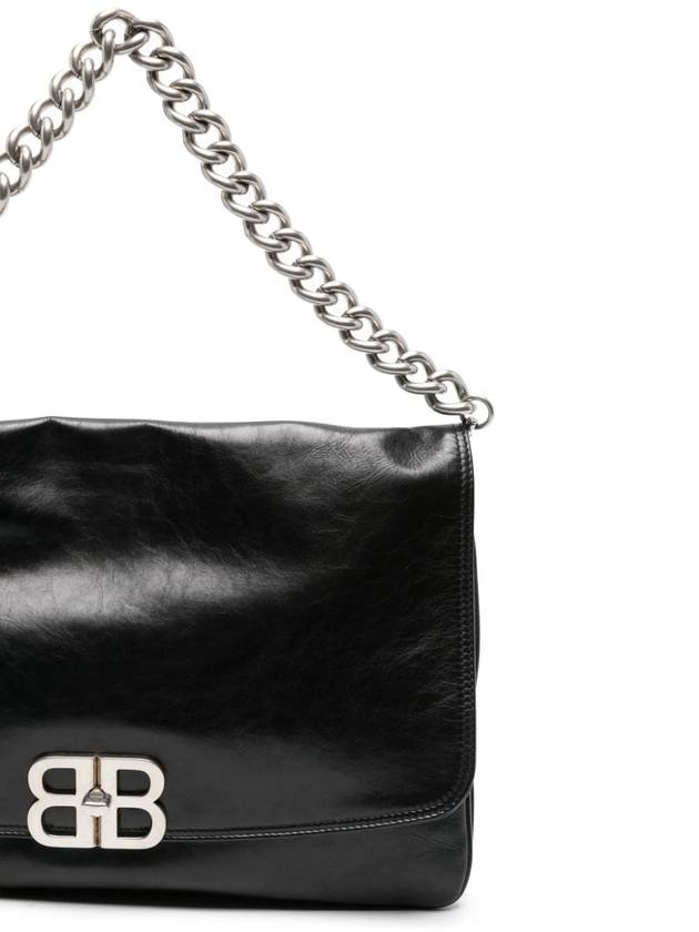 Women's BB Soft Large Flap Shoulder Bag Black - BALENCIAGA - BALAAN 4