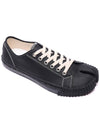 Tabi Canvas Low Top Sneakers Black - MAISON MARGIELA - BALAAN 4