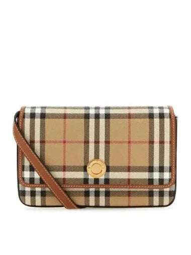 Hampshire check fabric leather cross bag 270841 - BURBERRY - BALAAN 1