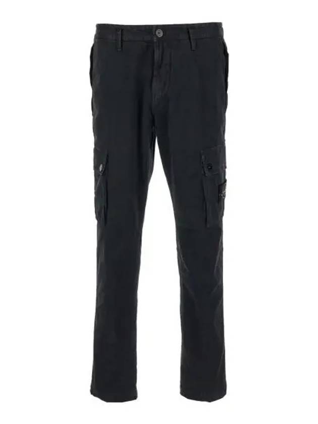 Compass Badge Cargo Straight Pants Black - STONE ISLAND - BALAAN 2