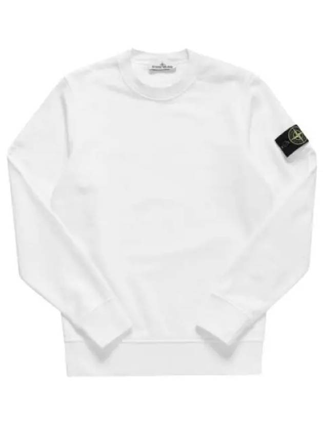 Wappen Patch Garment Dyed Sweatshirt White - STONE ISLAND - BALAAN 2