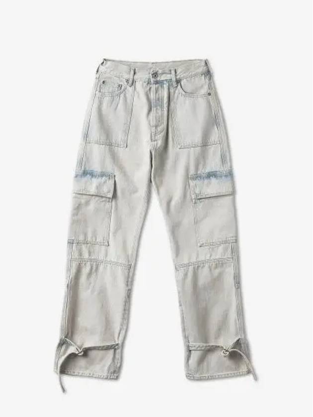 Graffiti Wide Jeans Light Blue - OFF WHITE - BALAAN 2