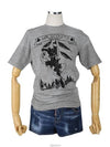 Girl Scout Printing Short Sleeve T-Shirt Grey - DSQUARED2 - BALAAN 3