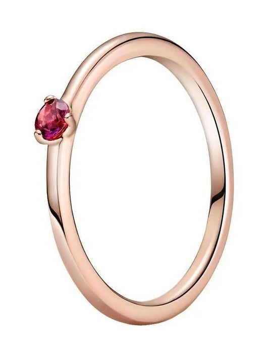 red solitaire ring rose gold - PANDORA - BALAAN.