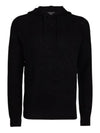 Waffle Stitch Merino Wool Hooded Sweater G4MF23S15 Onyx Men s - G/FORE - BALAAN 1