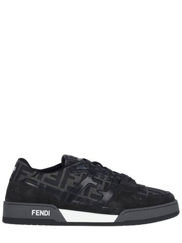 Match FF Jacquard Low Top Sneakers Black - FENDI - BALAAN 1