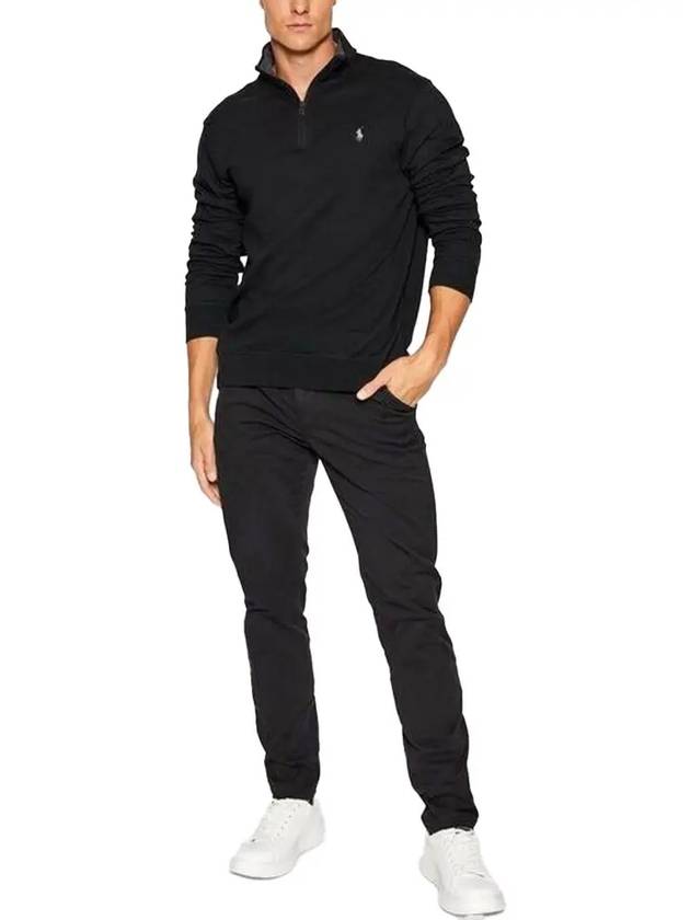 Logo Half Zip-up Sweatshirt Black - POLO RALPH LAUREN - BALAAN 5