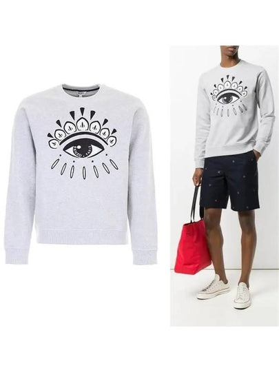 Big Eye Motif Sweatshirt Grey - KENZO - BALAAN 2