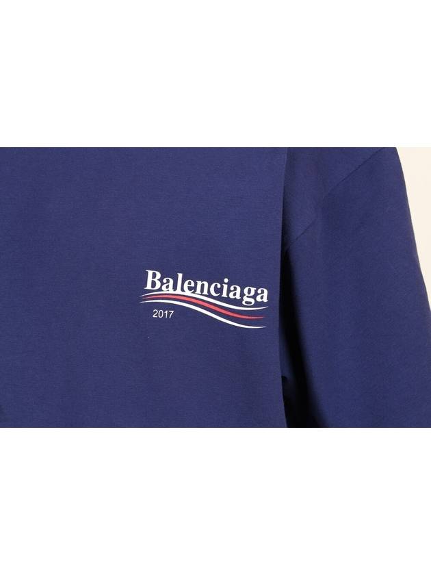 Wave Logo 2017 Short Sleeve T Shirt Blue S 100 105 - BALENCIAGA - BALAAN 8