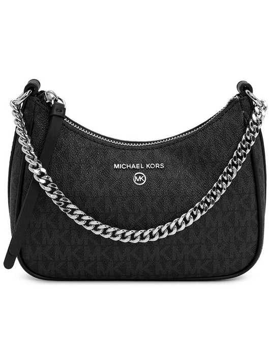 Jet Set Charm Small Logo Shoulder Bag Black - MICHAEL KORS - BALAAN.