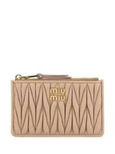 Matelasse Leather Card Wallet Power Pink - MIU MIU - BALAAN 2