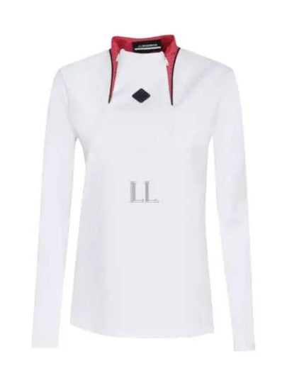 Golf Twinny Zip Mid Layer Long Sleeve T-Shirt White - J.LINDEBERG - BALAAN 2