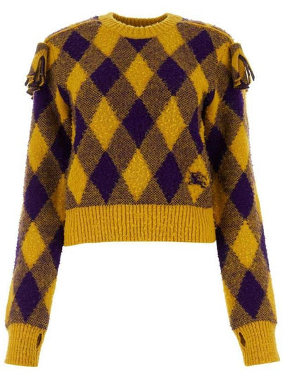 Argyle Wool Knit Top Yellow - BURBERRY - BALAAN 2