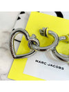 Double Heart Hoop Earrings Silver - MARC JACOBS - BALAAN 4