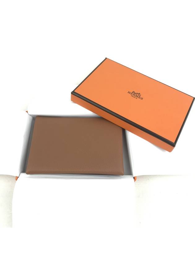 Calvi Duo Card Wallet Brown - HERMES - BALAAN 7