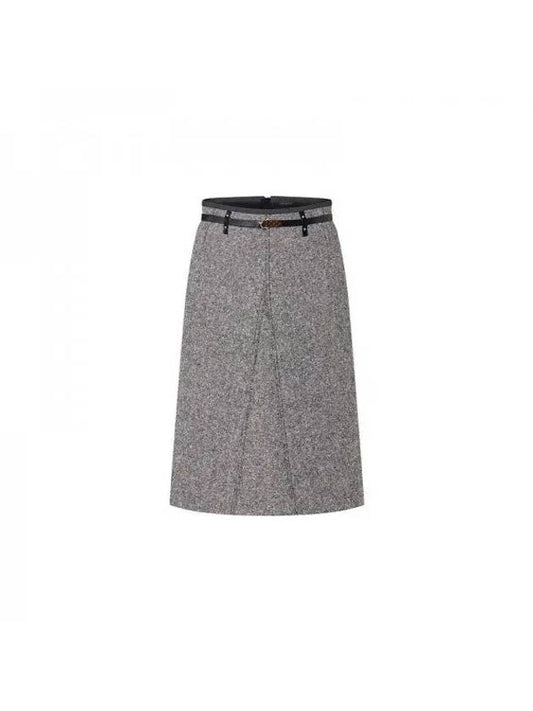 Belted tweed midi skirt 1AC1UW - LOUIS VUITTON - BALAAN 1