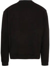 Logo Patch Print Cotton Sweatshirt Black - KENZO - BALAAN 4