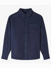 Basile Cavalier Long Sleeve Overshirt Navy - A.P.C. - BALAAN 2