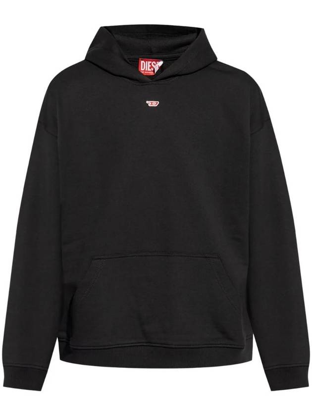 D Logo Patch Hoodie Black - DIESEL - BALAAN 1