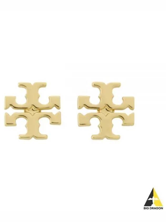 Logo Stud Earrings Gold - TORY BURCH - BALAAN 2