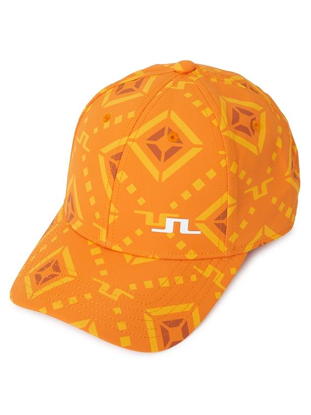 Layla Print Ball Cap Orange Diamond Logo - J.LINDEBERG - BALAAN 1