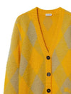 Argyle Wool Cardigan Yellow - BURBERRY - BALAAN 3