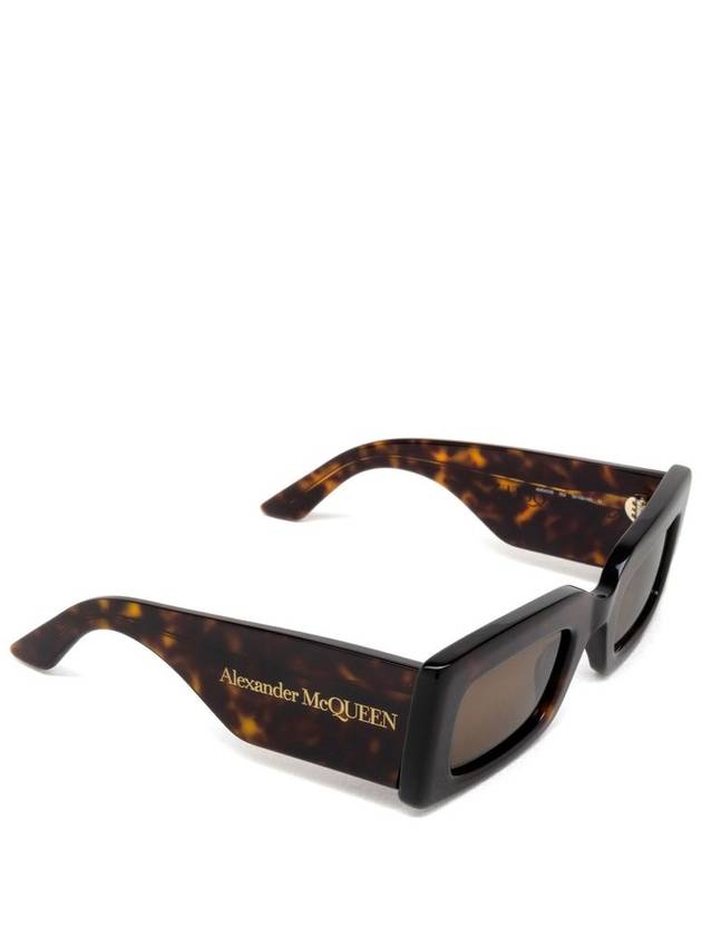 Eyewear Bold Tortoiseshell Rectangular Frame Sunglasses AM0433S - ALEXANDER MCQUEEN - BALAAN 3