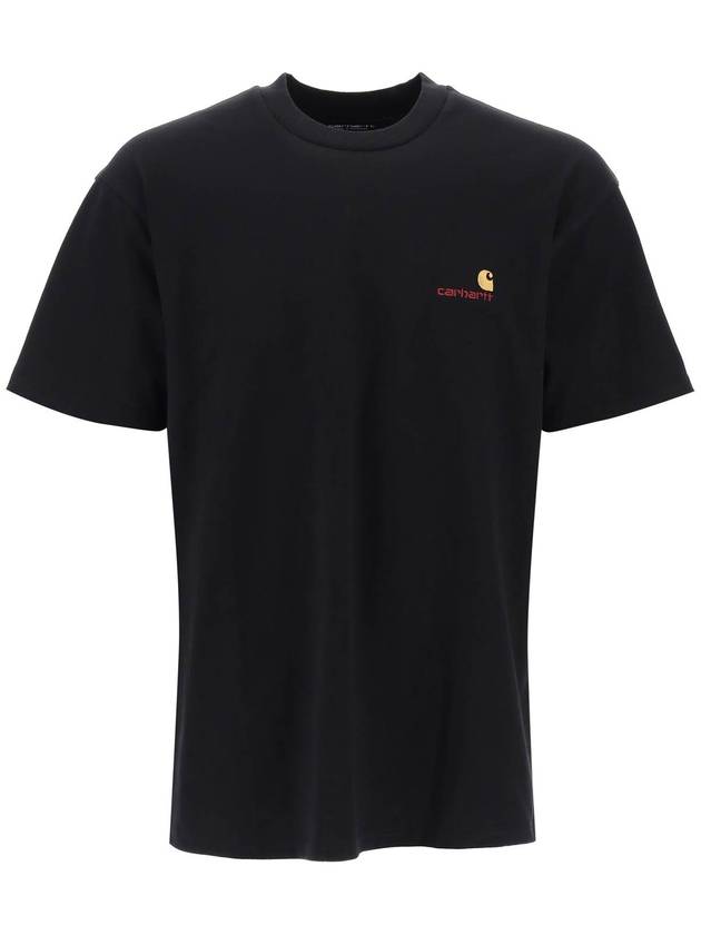 American Script Short Sleeve T-Shirt Black - CARHARTT WIP - BALAAN 2