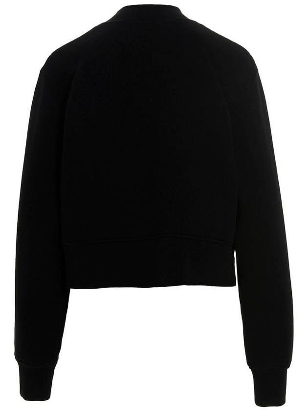 I LOVE PA Crew Neck Cotton Sweatshirt Black - PALM ANGELS - BALAAN 3