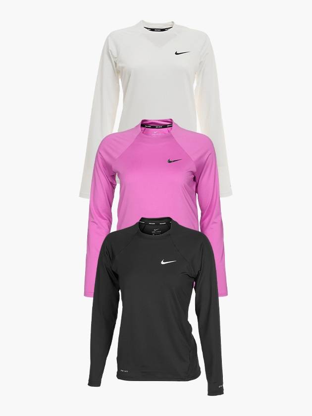 Swim Essentials Women's Long Sleeve Rash Guard Dry Fit Swoosh - NIKE - BALAAN 1