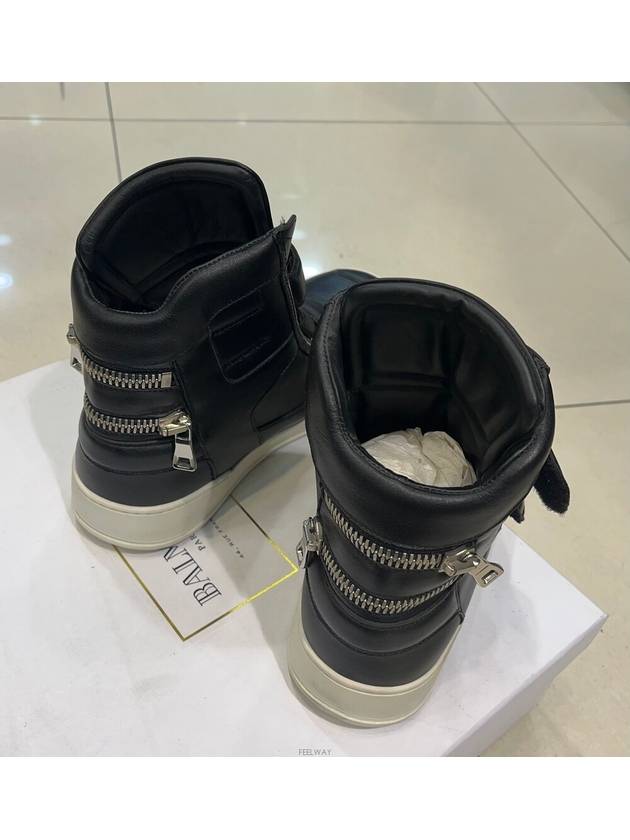 Double Zip High Top Sneakers Black - BALMAIN - BALAAN 8