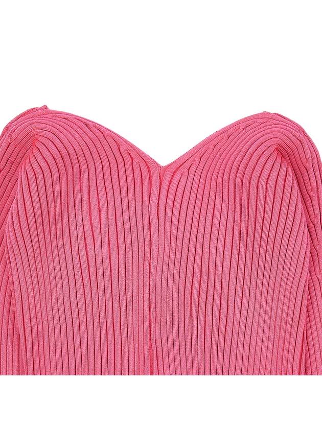 La Maille Pralu Micro Charm Logo Cardigan Pink - JACQUEMUS - BALAAN 8