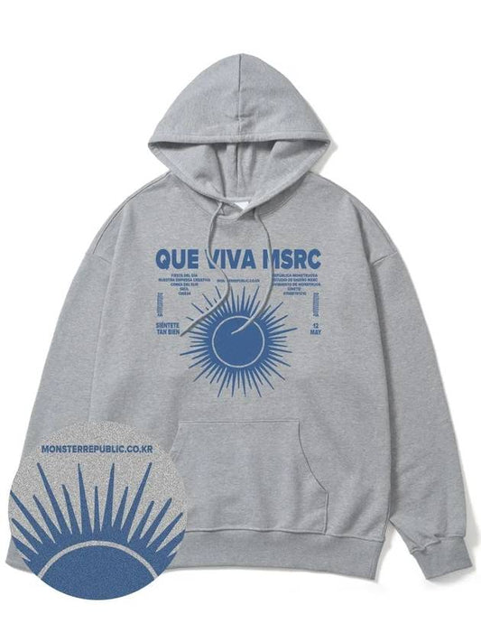 Viva MSRC Indigo Blue Overfit Hoodie Gray - MONSTER REPUBLIC - BALAAN 1