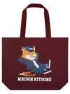 Dressed Fox Tote Bag Wine - MAISON KITSUNE - BALAAN 2