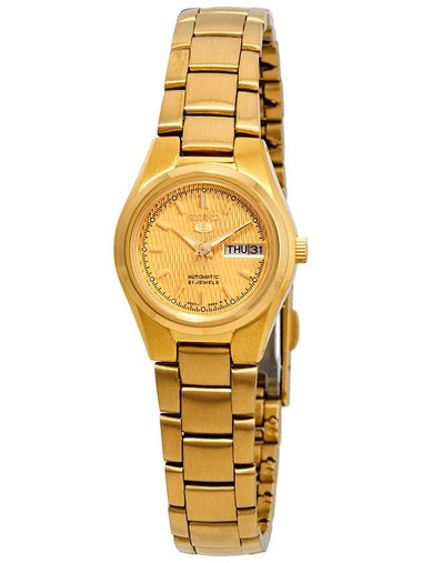 Seiko Series 5 Automatic Gold Dial Ladies Watch SYMC18 - SEIKO - BALAAN 1